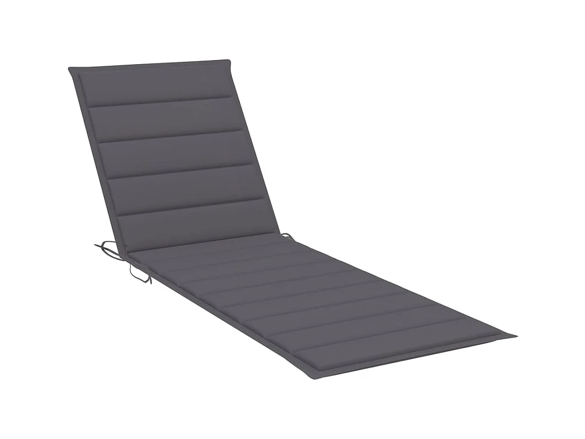 Bain de soleil avec coussin anthracite Bois de pin imprégné SEF47465