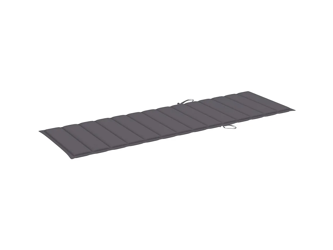 Bain de soleil avec coussin anthracite Bois de pin imprégné SEF47465