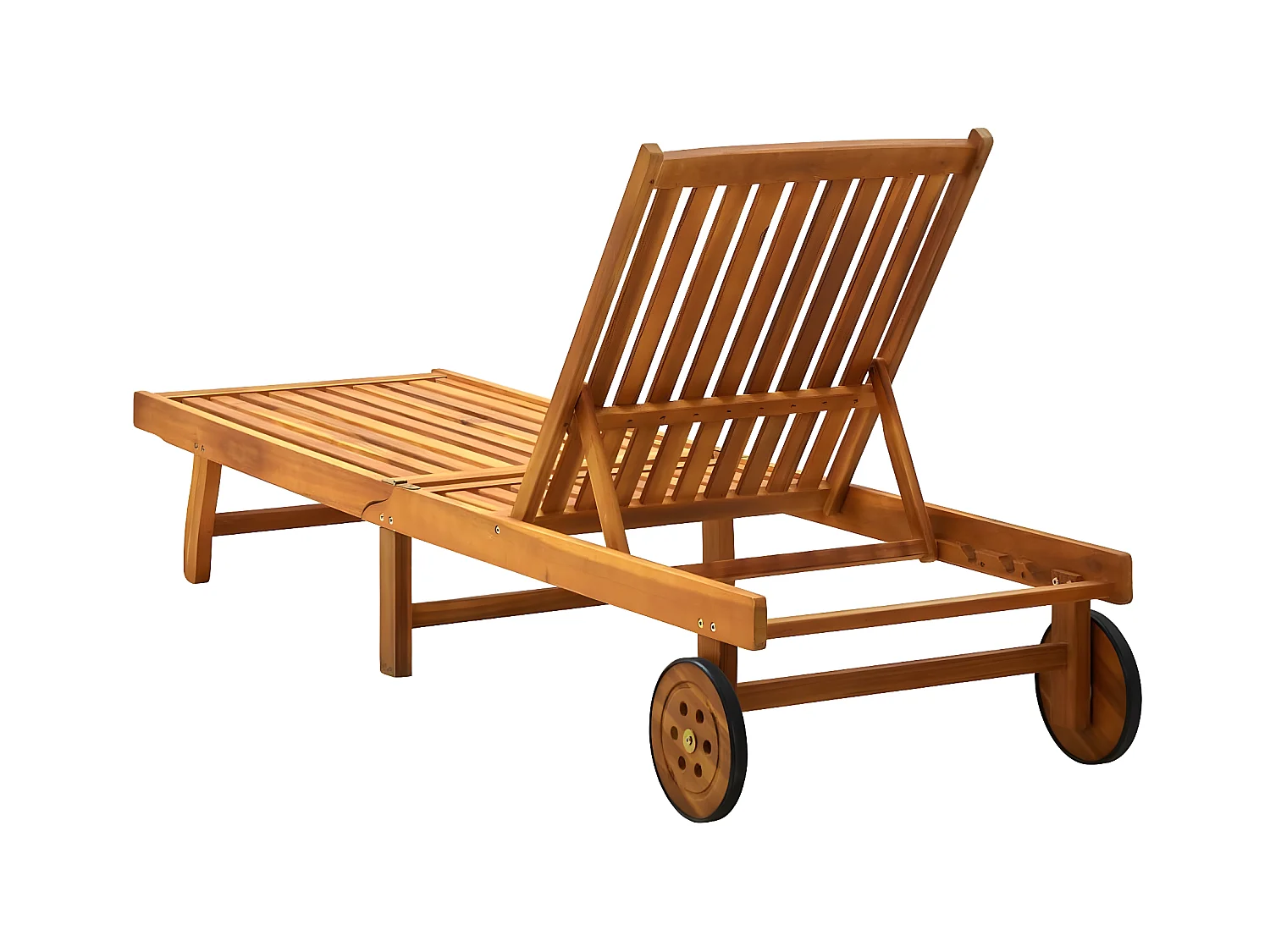 Bain de soleil avec coussin Bois d'acacia solide PEWV20065