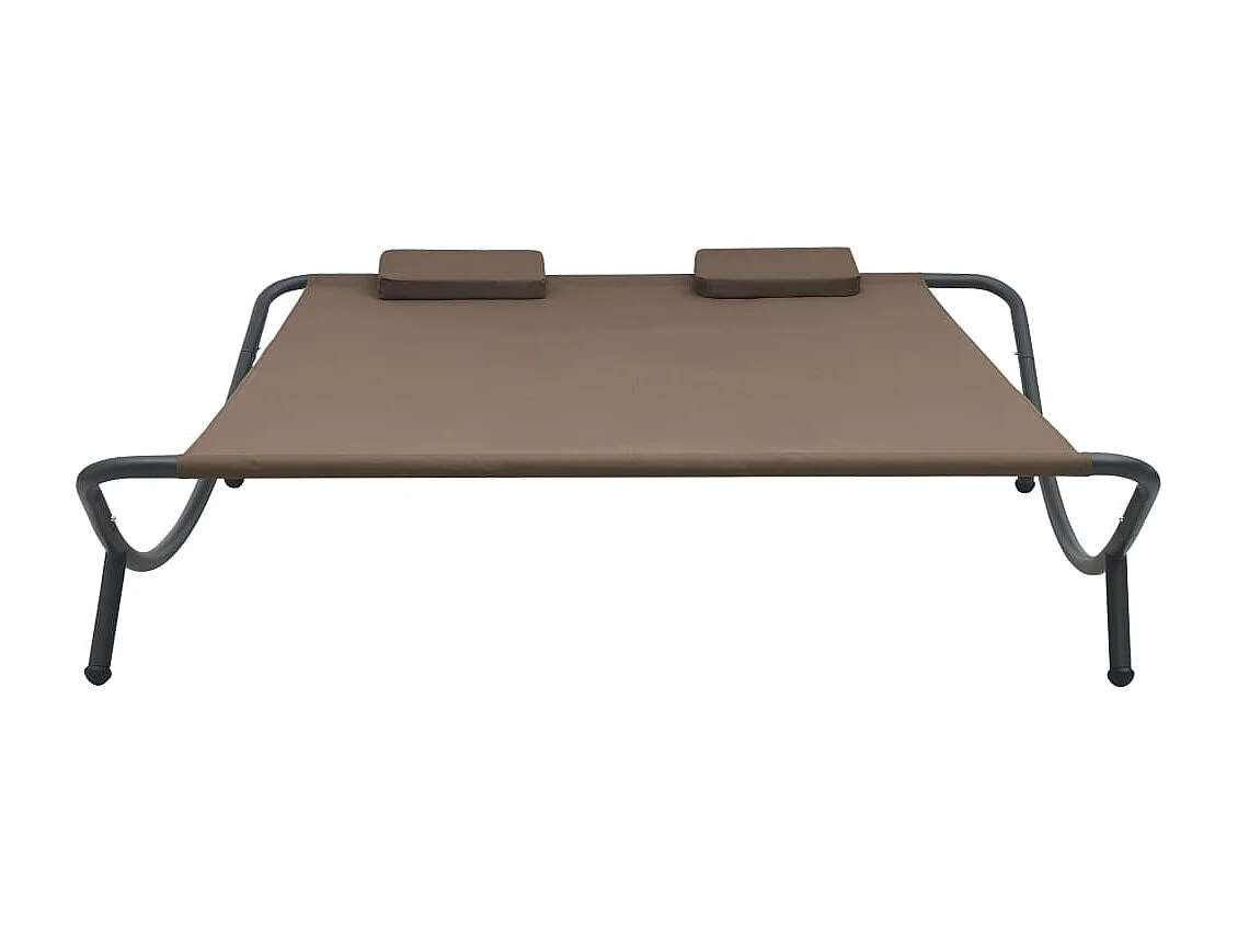 Bain de soleil d'extérieur Tissu Marron SEF34865