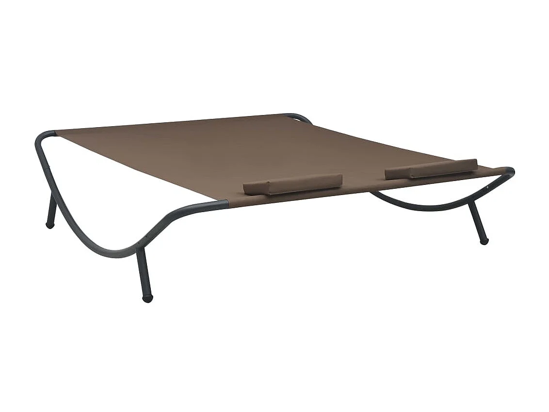 Bain de soleil d'extérieur Tissu Marron SEF34865