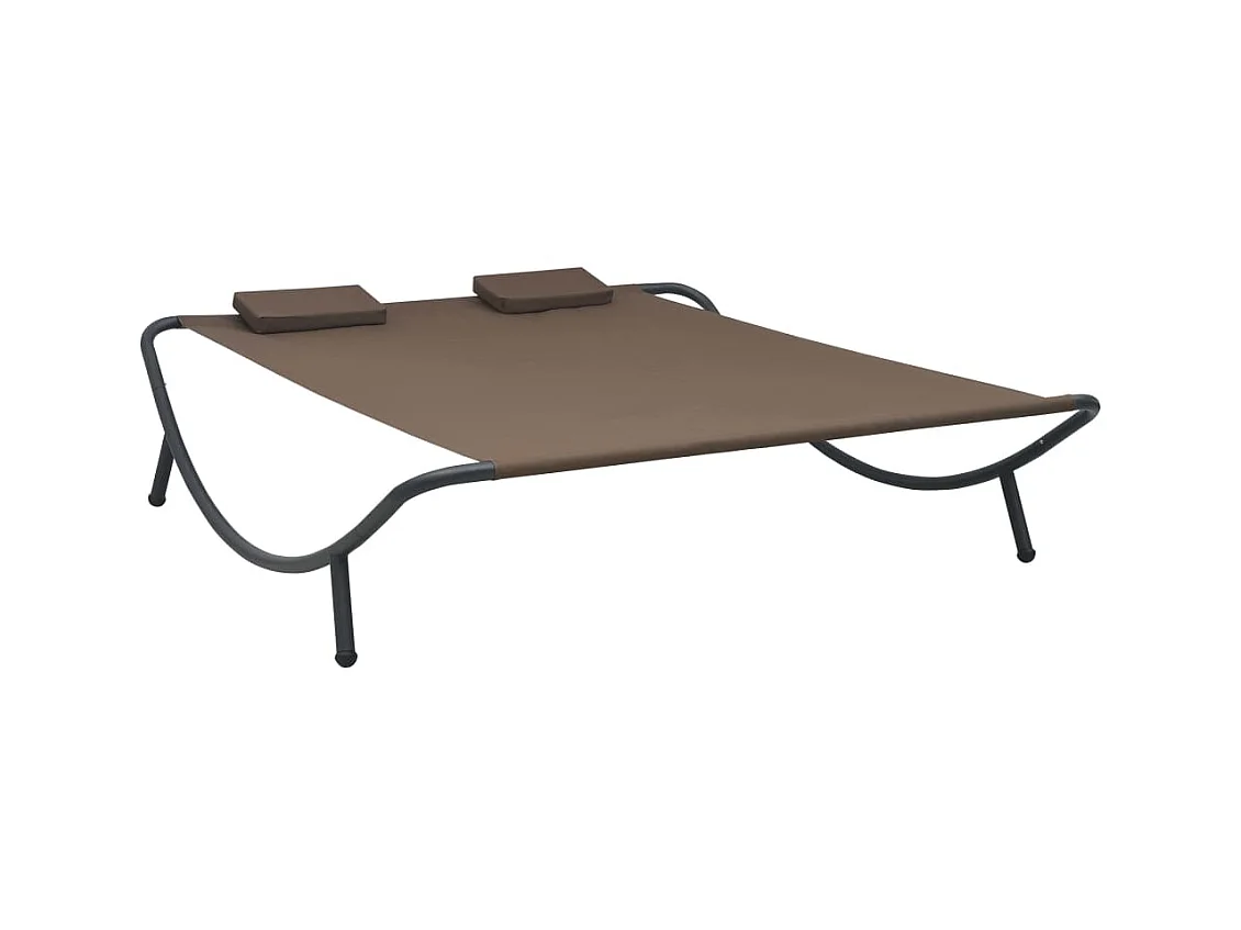 Bain de soleil d'extérieur Tissu Marron SEF34865