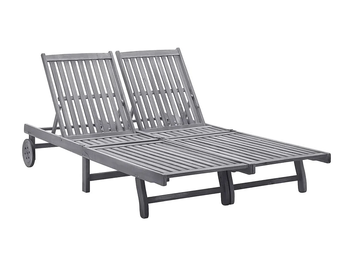 Tumbona para 2 personas madera maciza de acacia ES42983