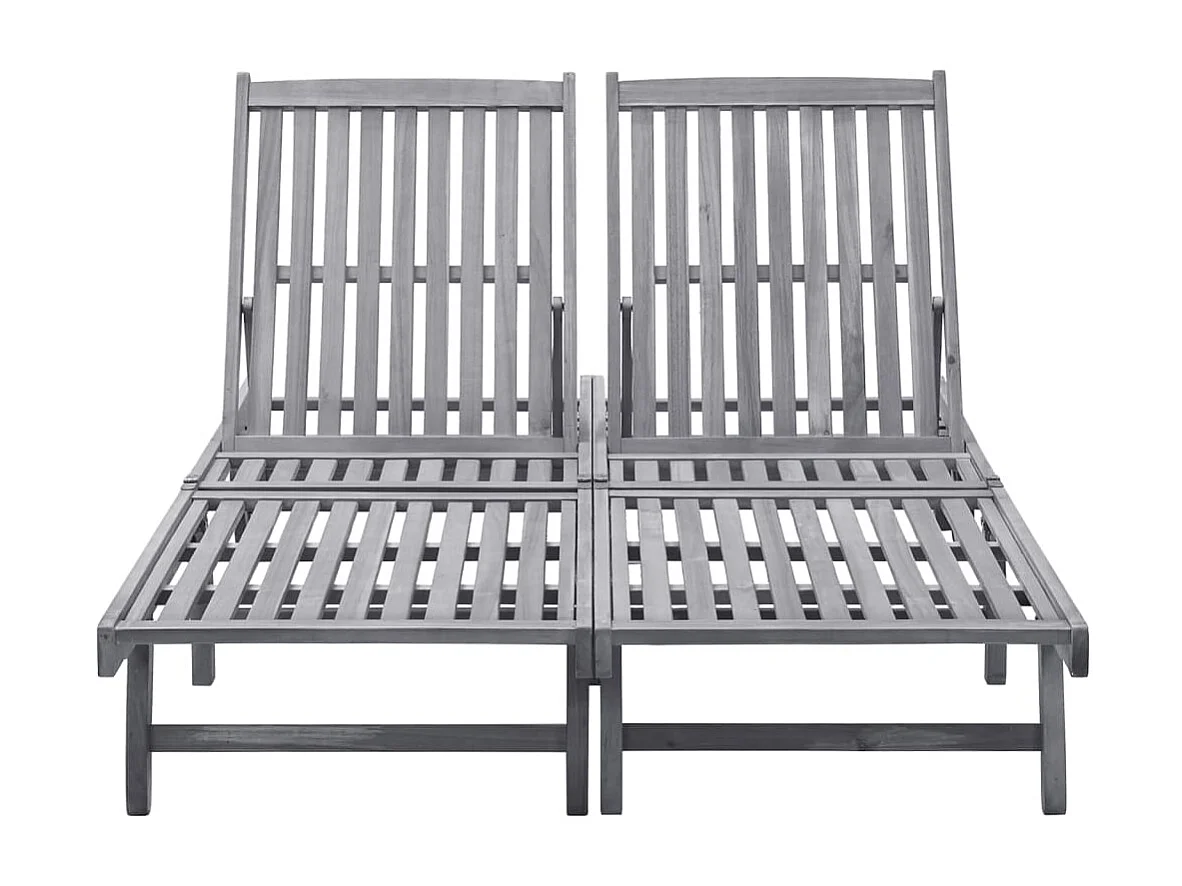 Tumbona para 2 personas madera maciza de acacia ES42983