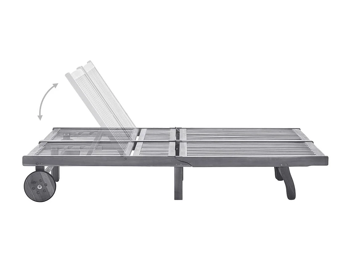 Tumbona para 2 personas madera maciza de acacia ES42983