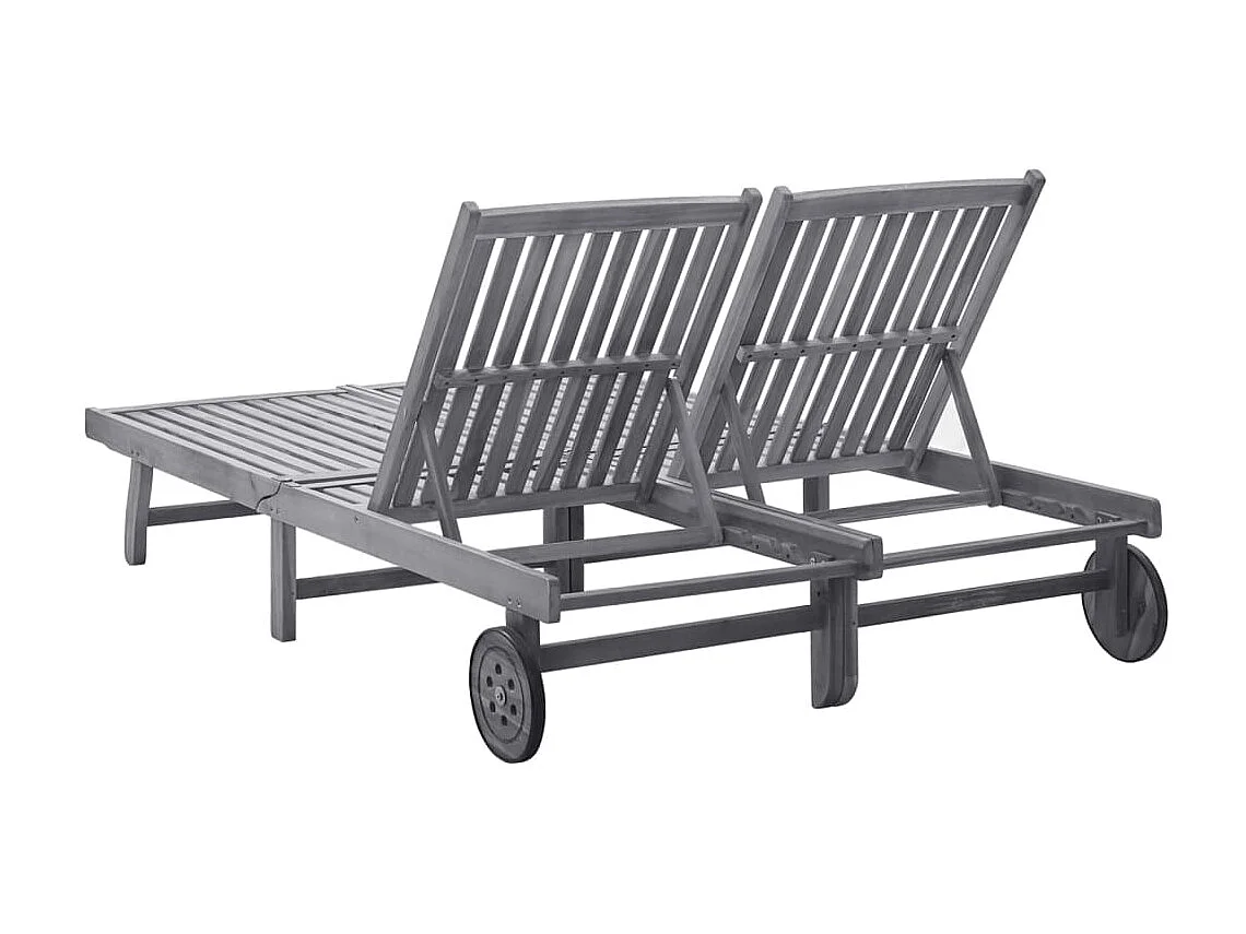 Bain de soleil 2 places Bois d'acacia massif SEF63807