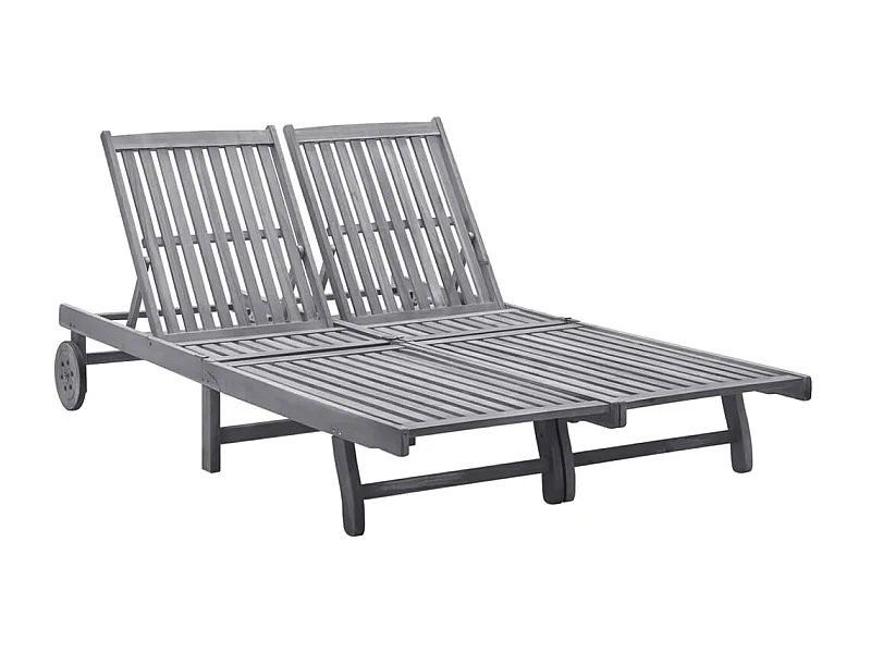 Bain de soleil 2 places Bois d'acacia massif SEF63807