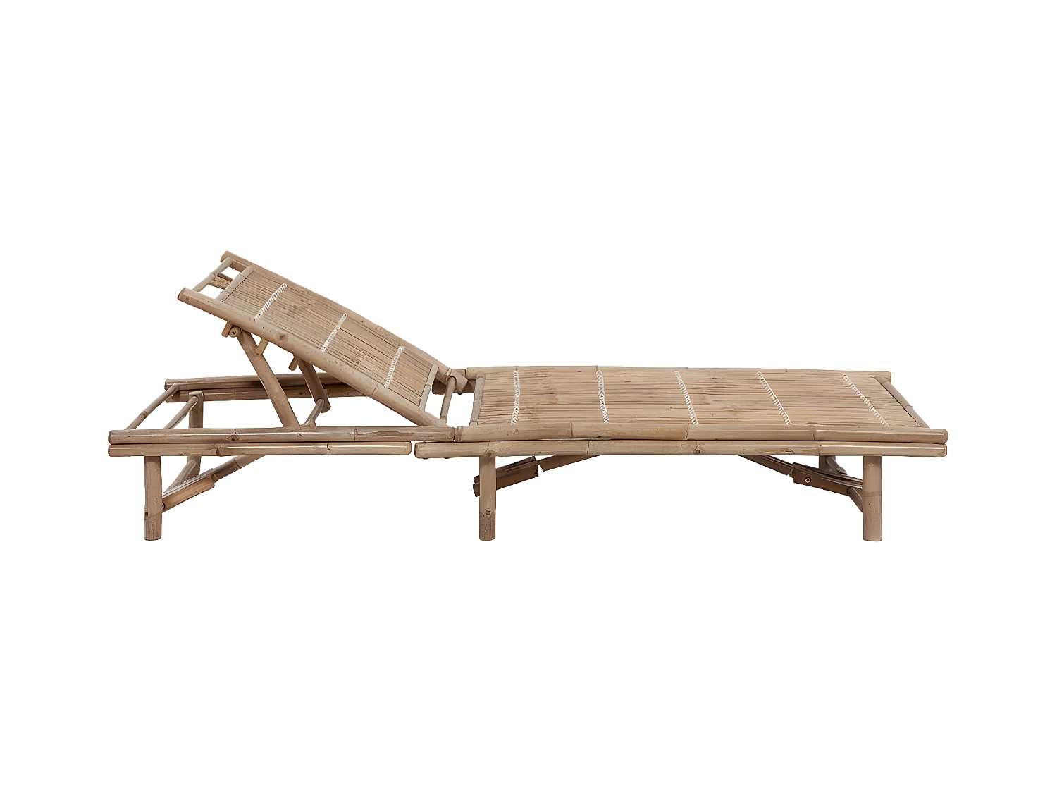 Bain de soleil de jardin avec coussin Bambou SEF95197
