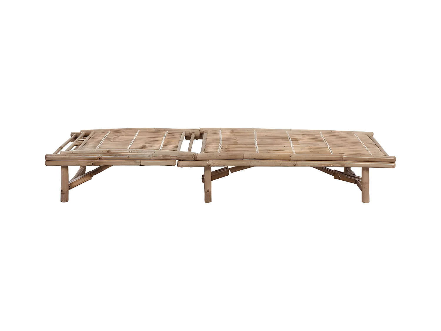 Bain de soleil de jardin avec coussin Bambou SEF95197