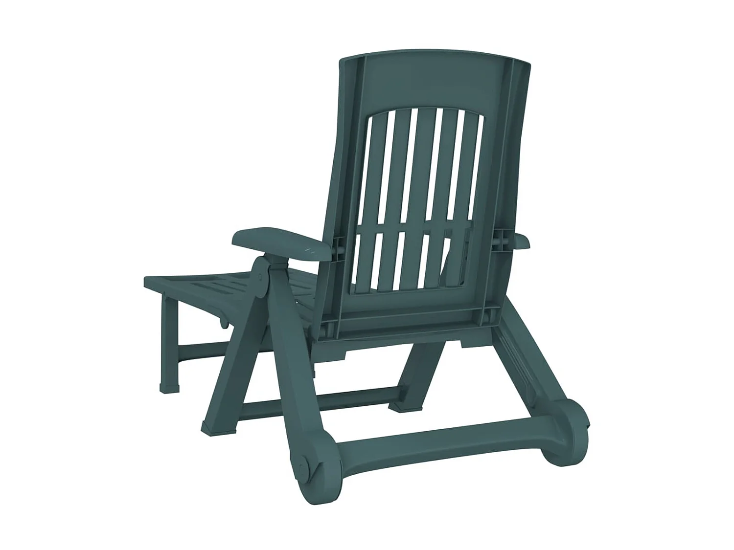 Bain de soleil pliable avec roues vert PP PEWV97676