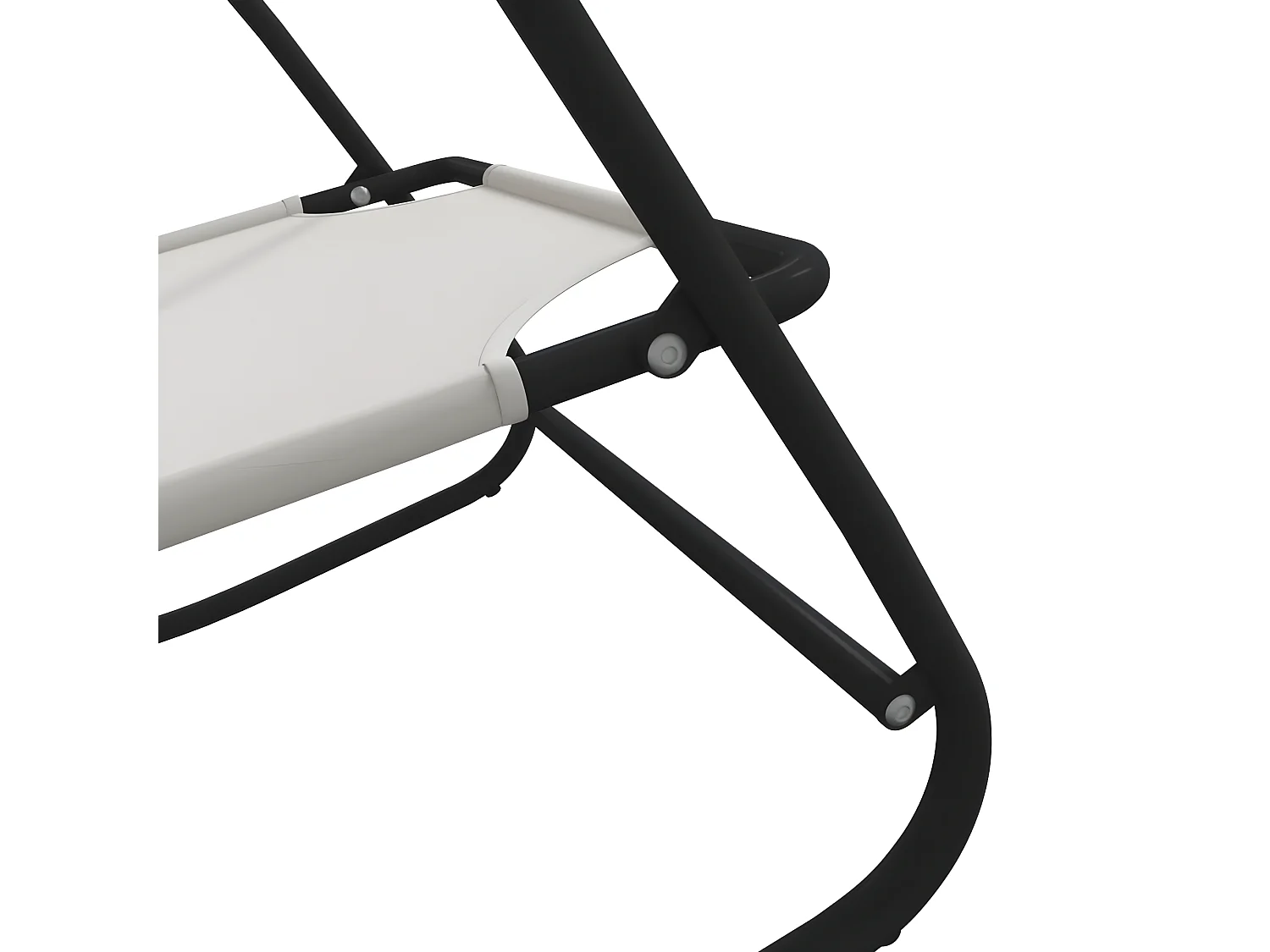 Bain de soleil à bascule Crème Acier et textilène SEF90202