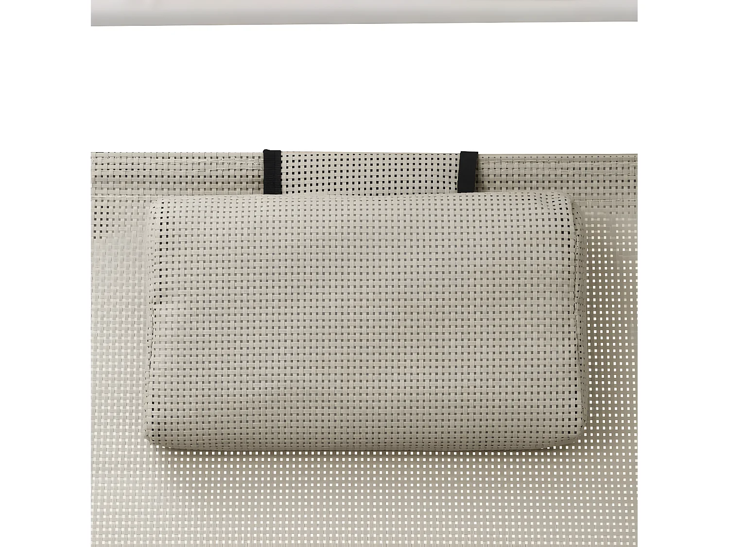 Bain de soleil double avec auvent Textilène Crème SEF25764