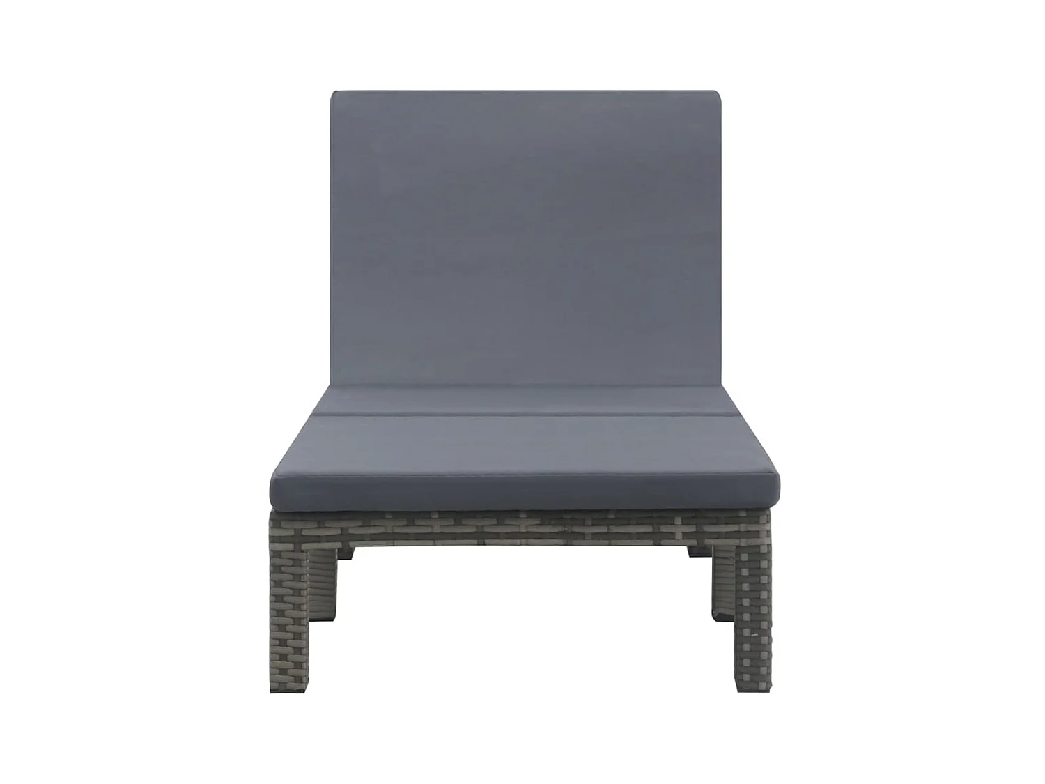Bain de soleil avec coussin Résine tressée Anthracite SEF34603