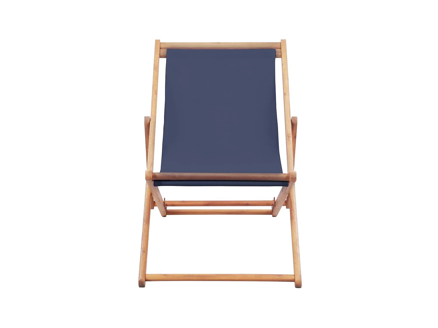 Strandstoel inklapbaar stof en houten frame blauw NL659556