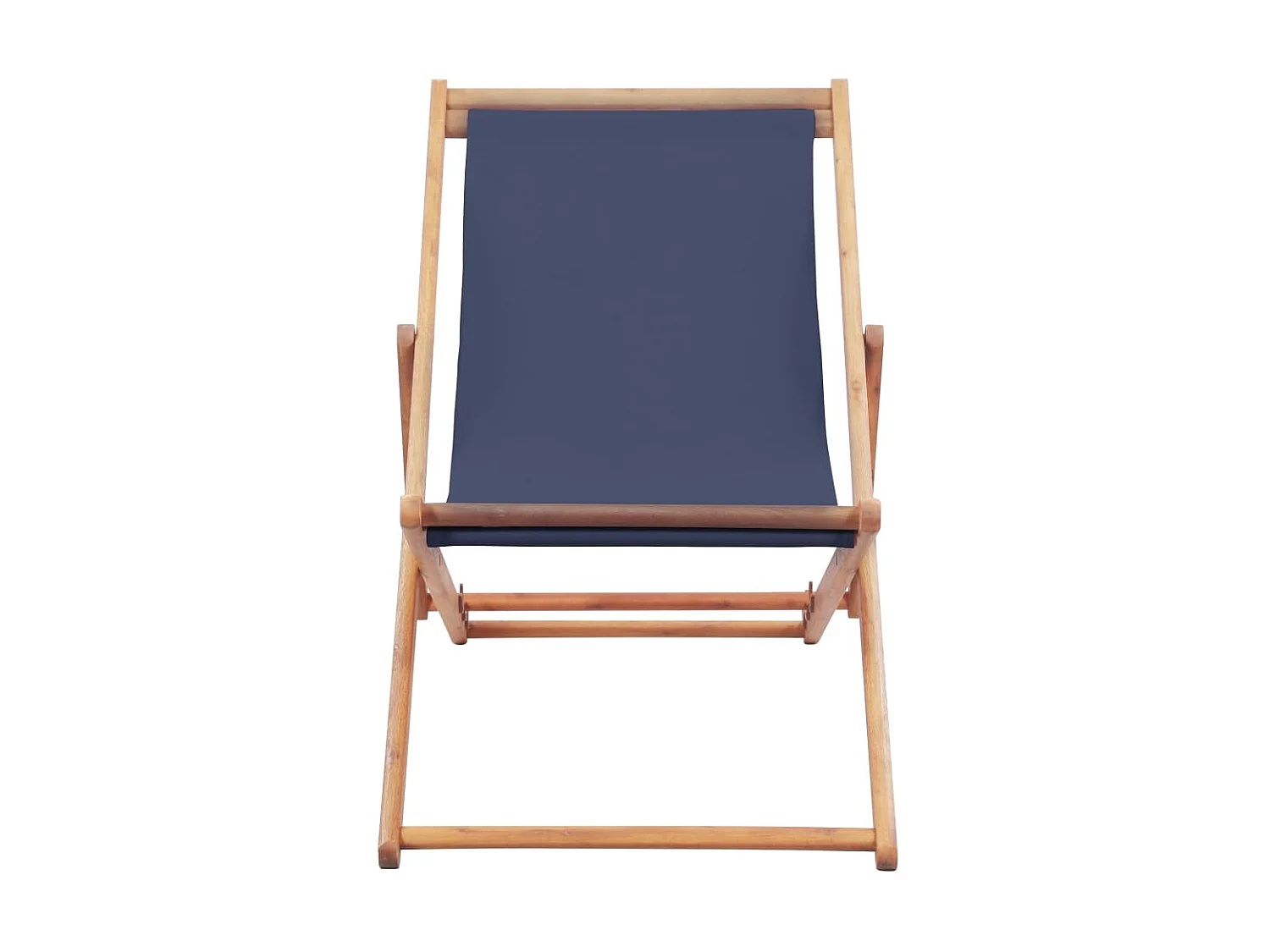 Strandstoel inklapbaar stof en houten frame blauw NL659556
