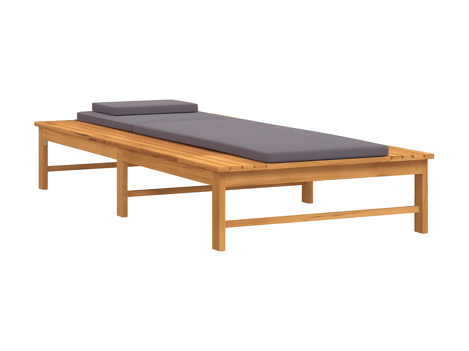 Bain de soleil et coussin,oreiller gris foncé bois massif acacia PEWV17997