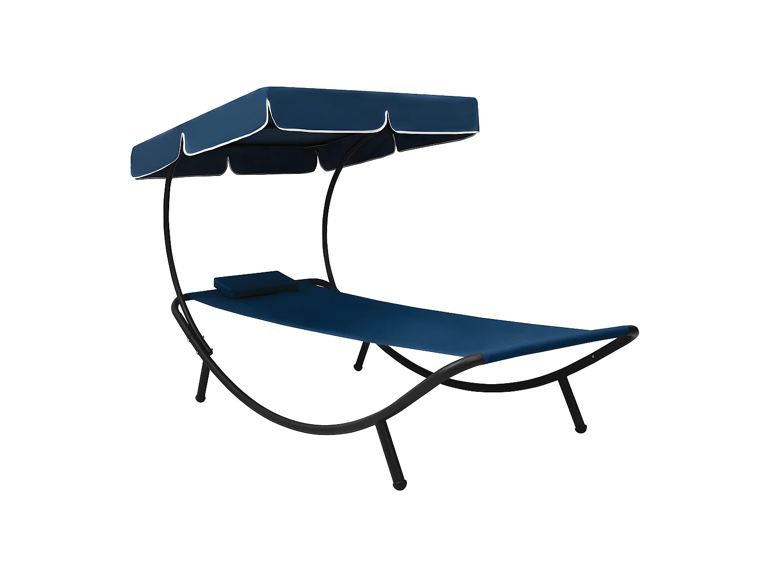 Bain de soleil avec auvent et oreiller Bleu PEWV35075