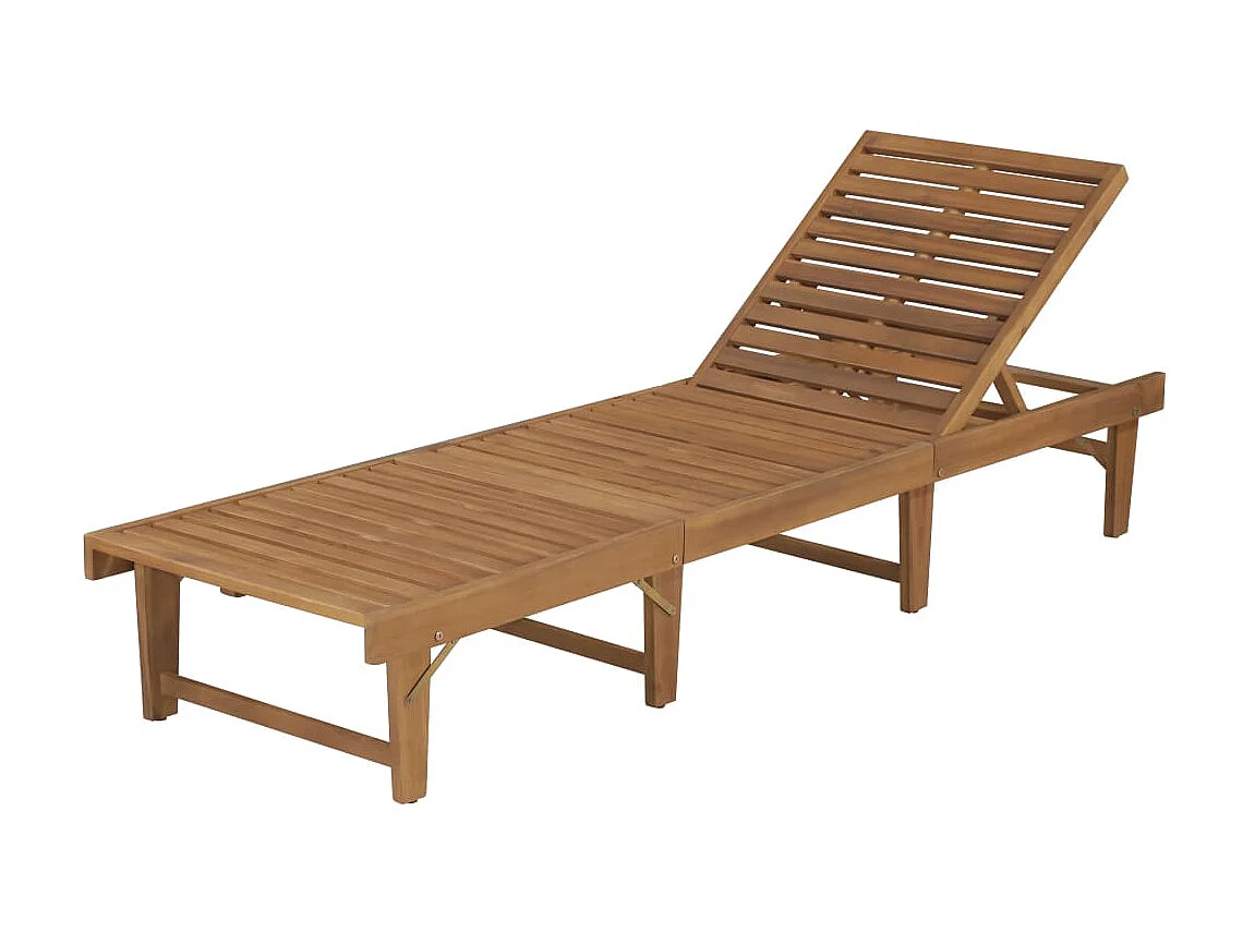 Tumbona plegable de madera maciza de acacia ES84160