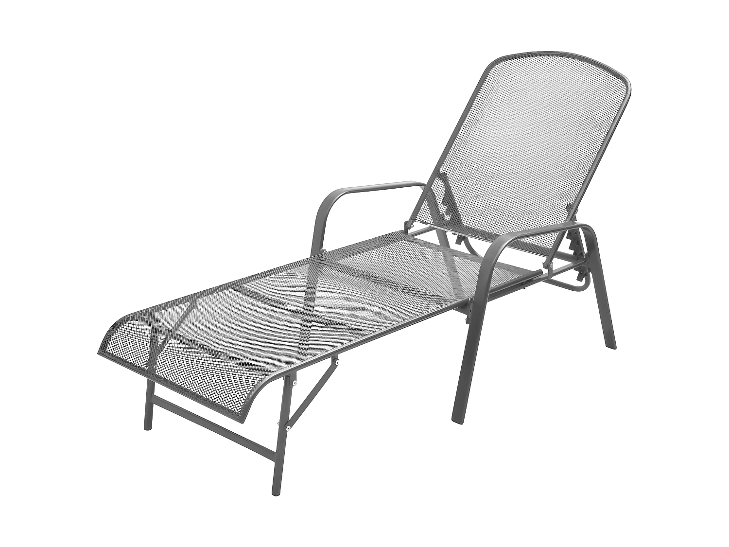 Tumbonas con mesita 2 unidades acero gris antracita ES16544