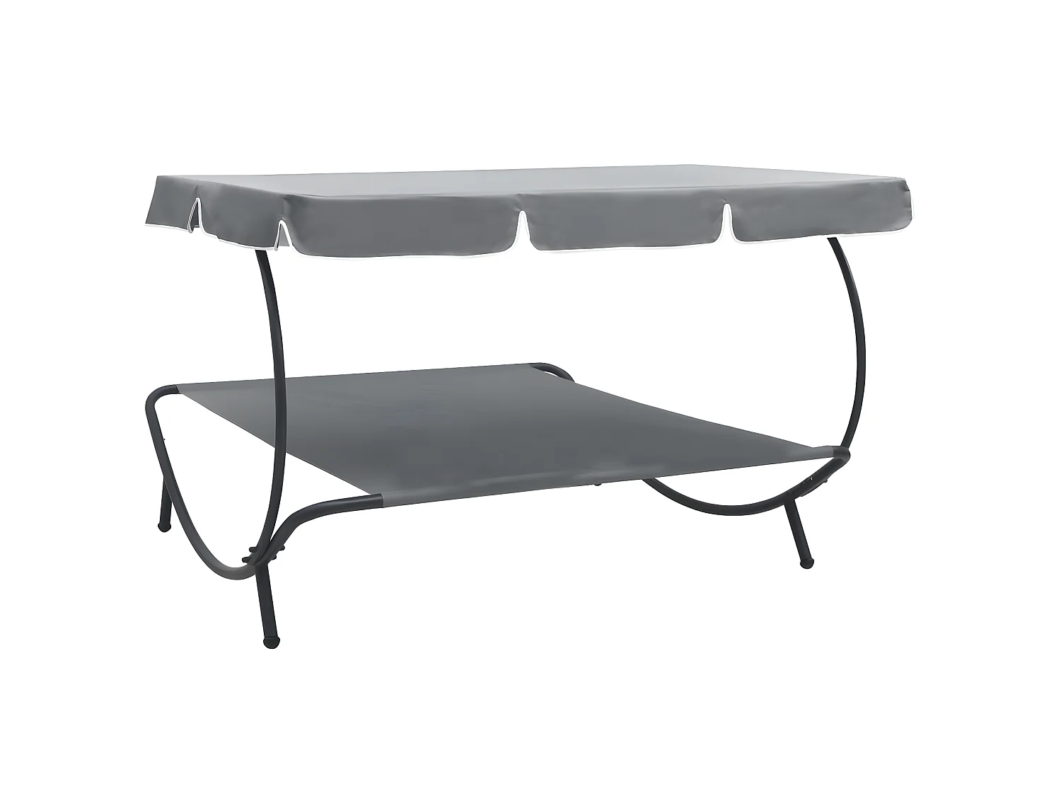 Bain de soleil avec auvent Gris PEWV88878