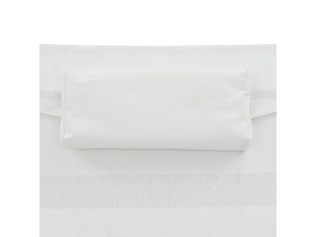 Bain de soleil avec oreiller Résine tressée Noir SEF77409