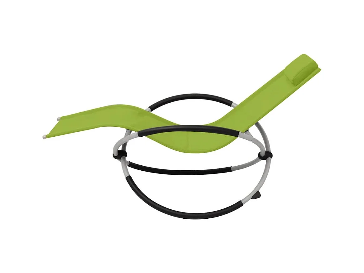 Tumbona geométrica de jardín de acero verde ES75630