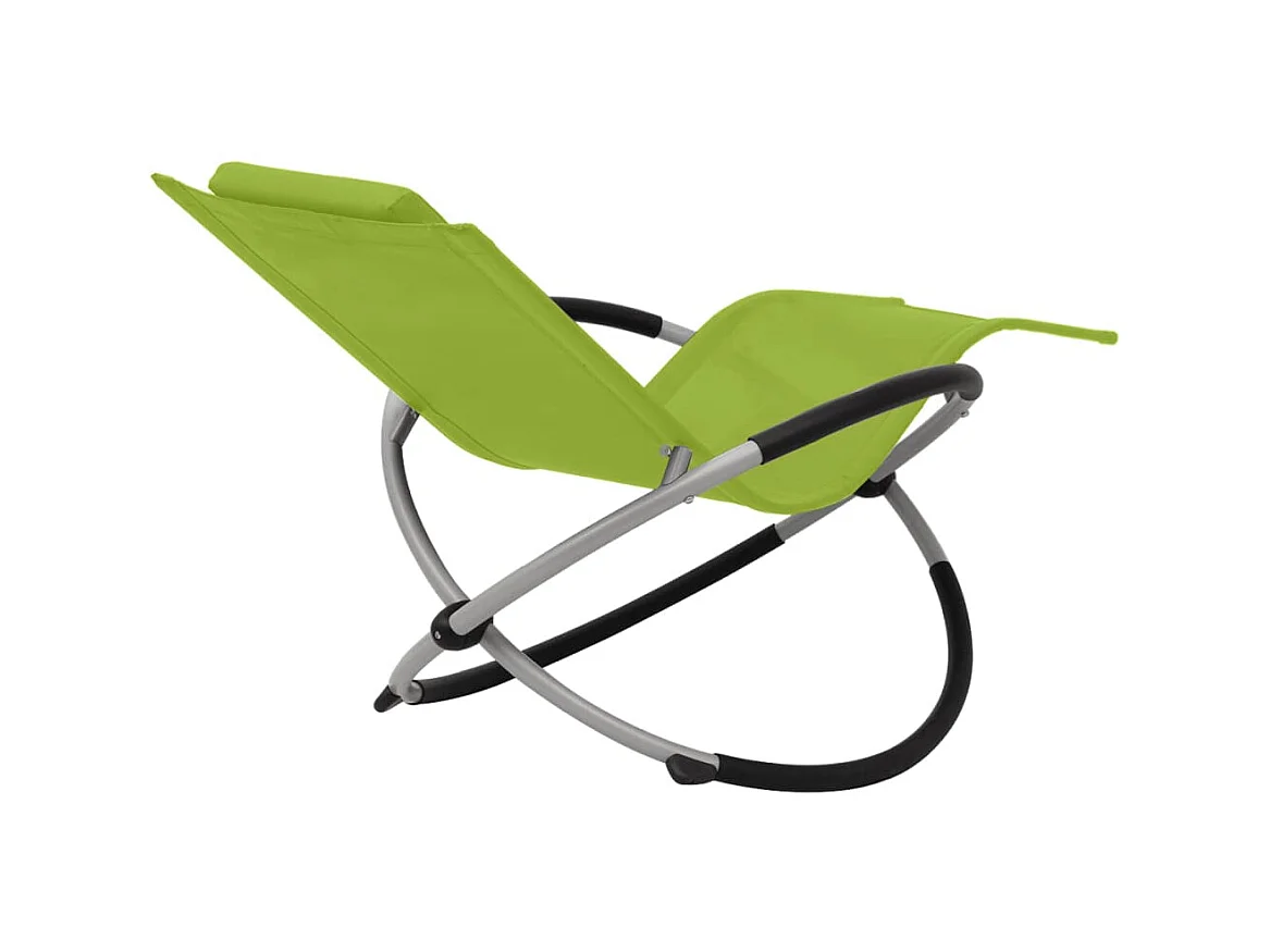 Tumbona geométrica de jardín de acero verde ES75630