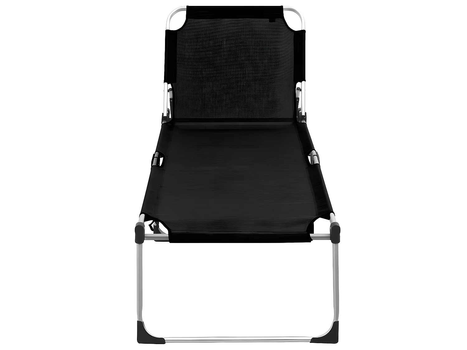 Bain de soleil pliable extra haute pour seniors Noir Aluminium SEF93655
