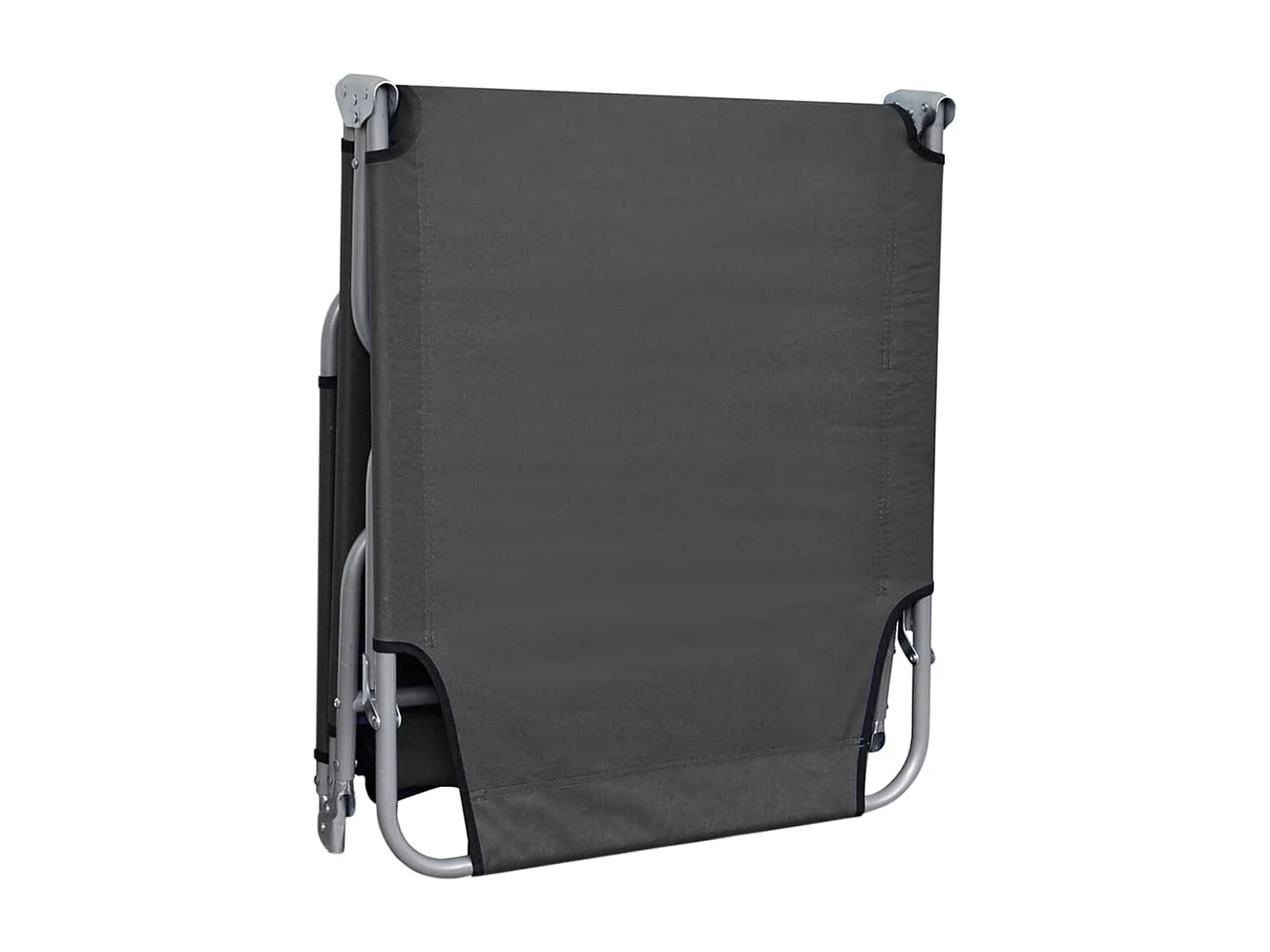 Bain de soleil pliable avec dossier réglable Gris SEF14872