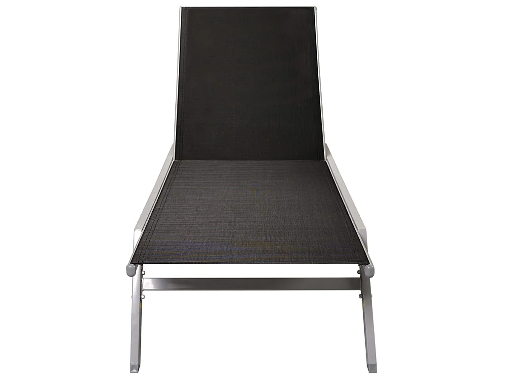 Bain de soleil Acier et textilène Noir SEF67147