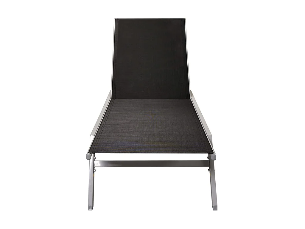 Bain de soleil Acier et textilène Noir SEF67147