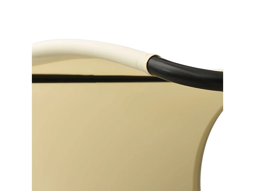 Tumbona doble con toldo textilene negro y crema ES88995