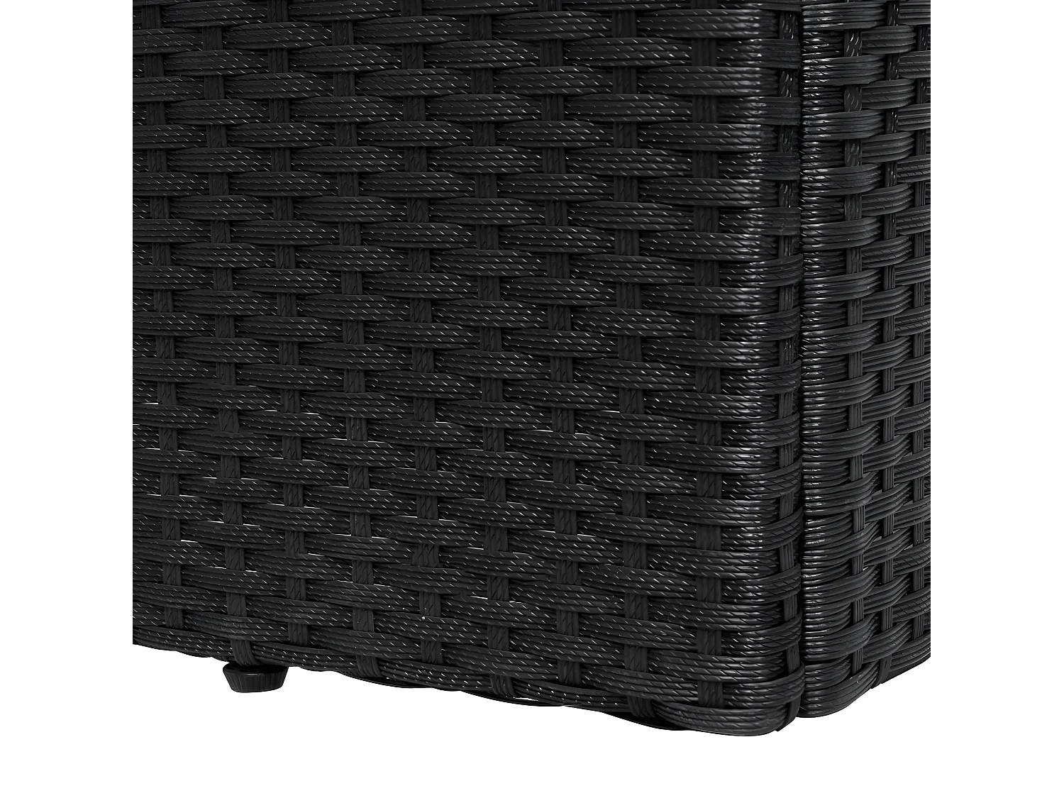 Ligbed met kussen poly rattan zwart NL971643