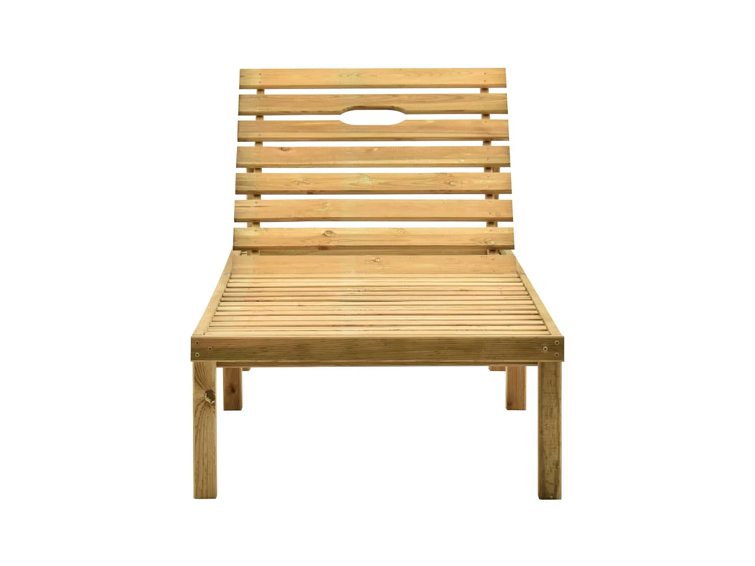 Tumbona con cojín rojo madera de pino impregnada ES29358