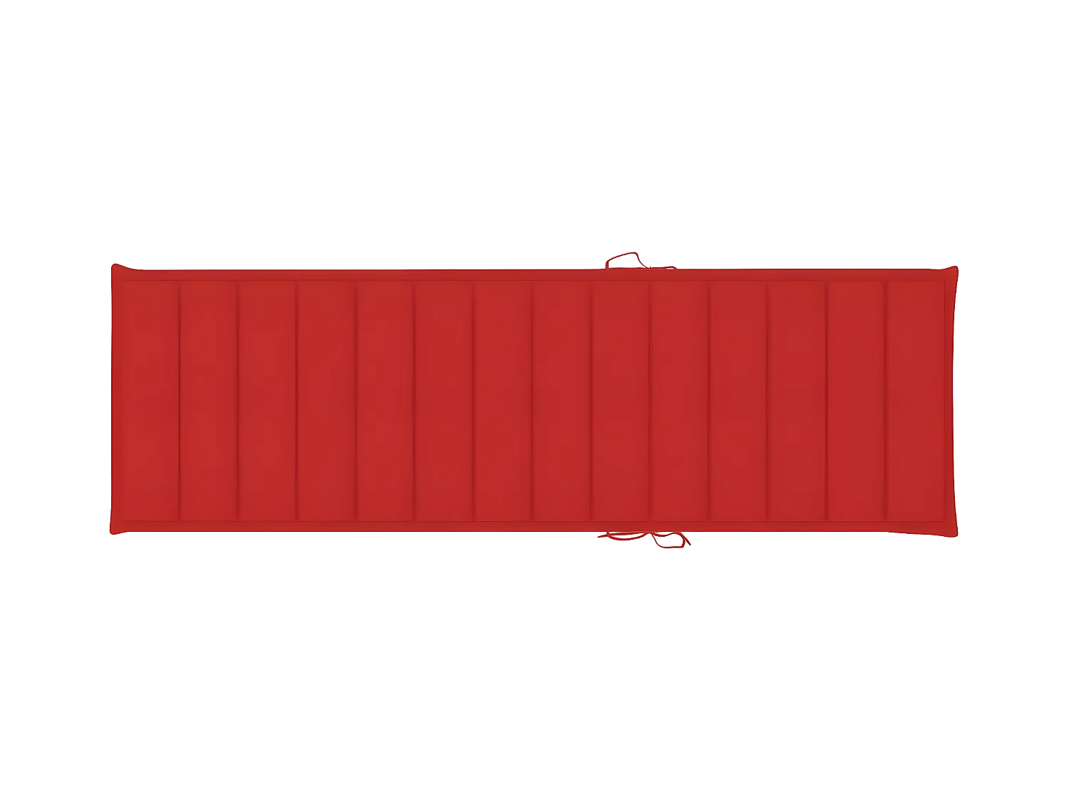 Tumbona con cojín rojo madera de pino impregnada ES29358