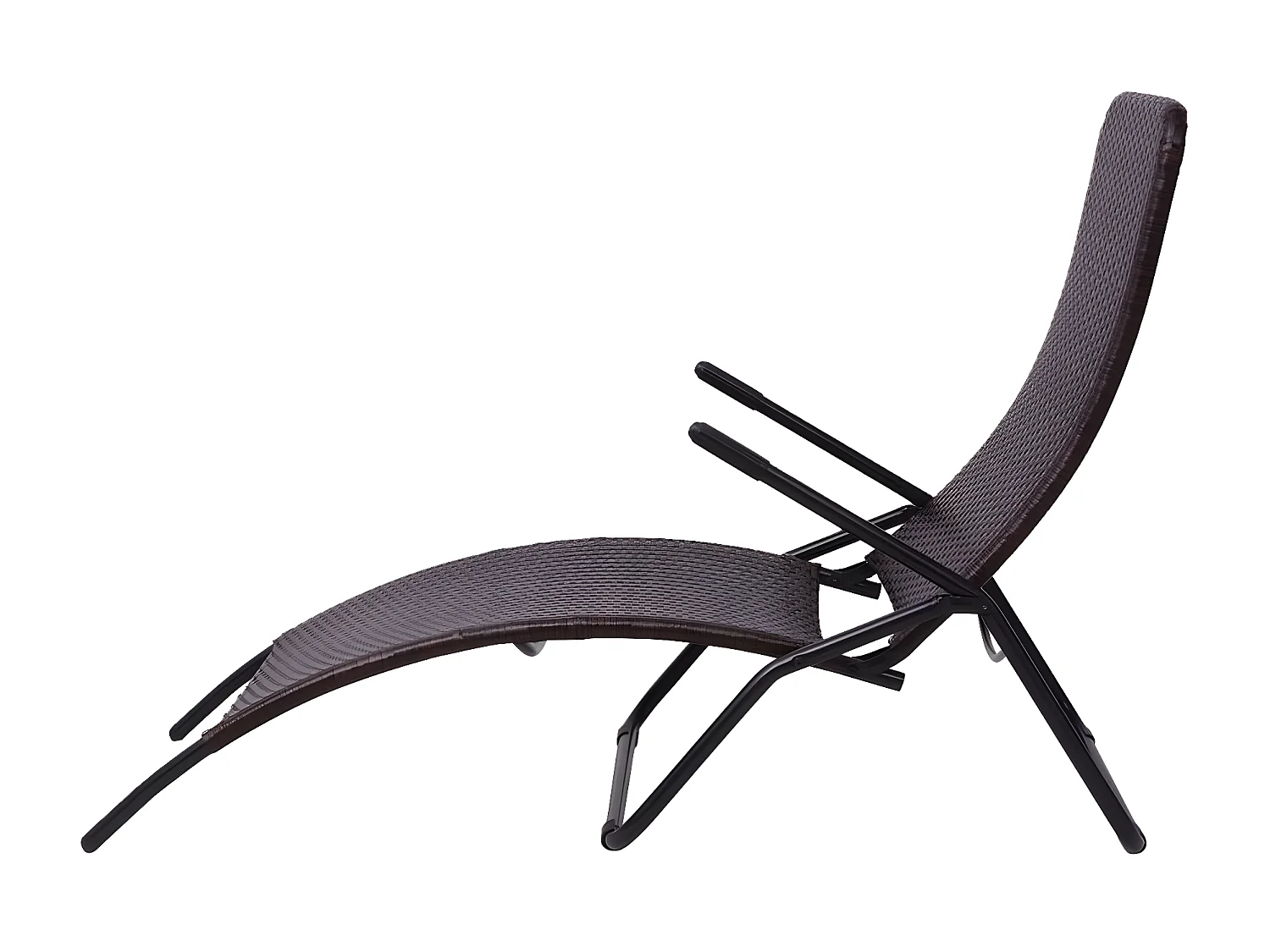 Bain de soleil pliable Rotin synthétique Marron SEF15822