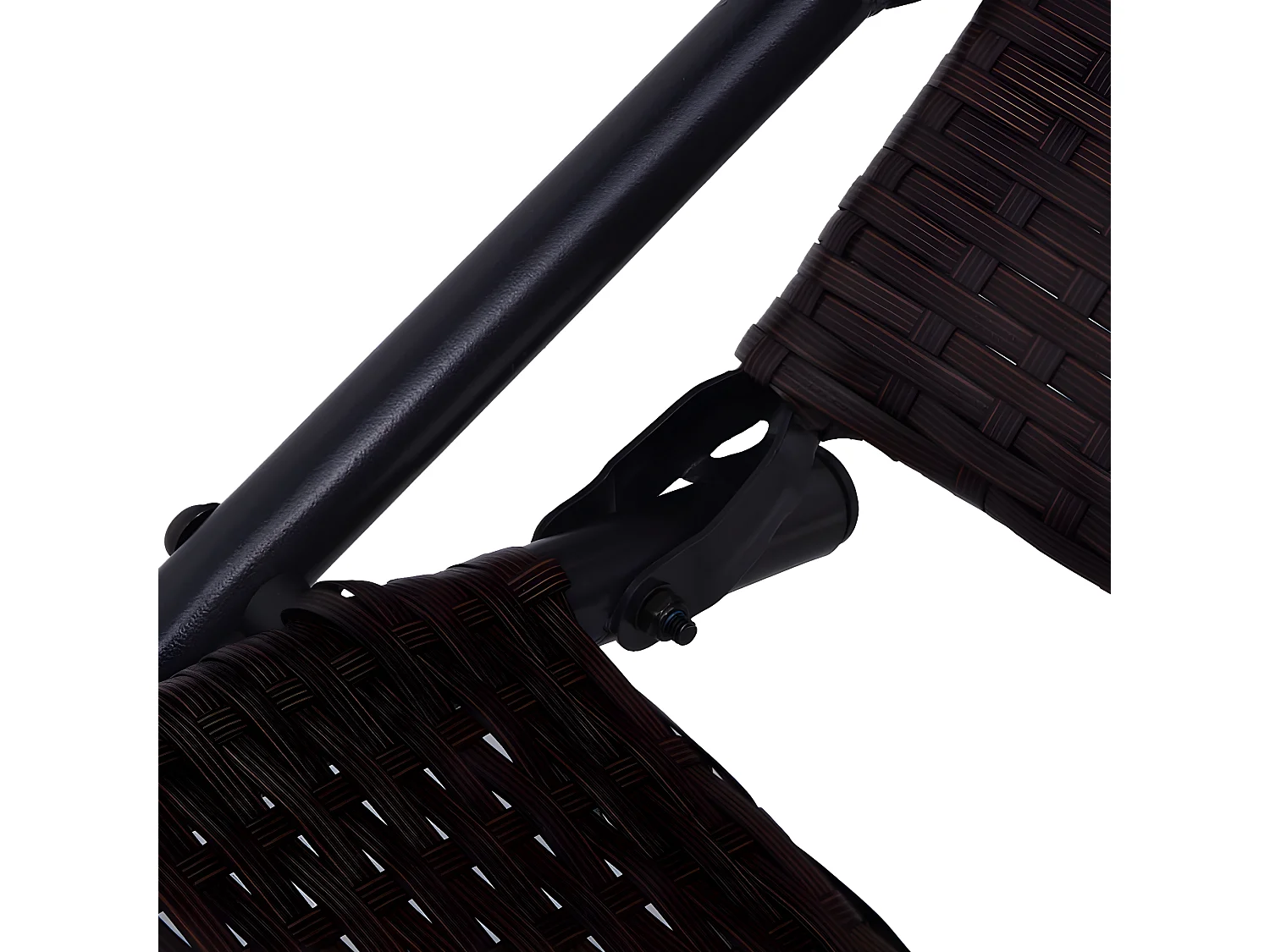 Inklapbaar ligbed poly rattan bruin NL753033