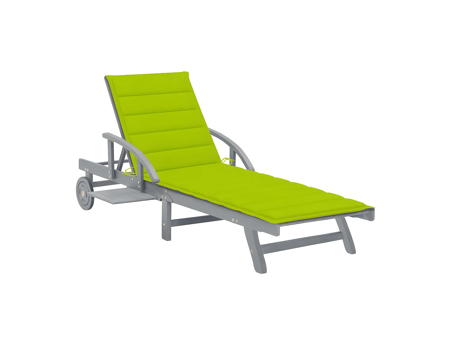 Bain de soleil avec coussin Bois d'acacia solide PEWV60711