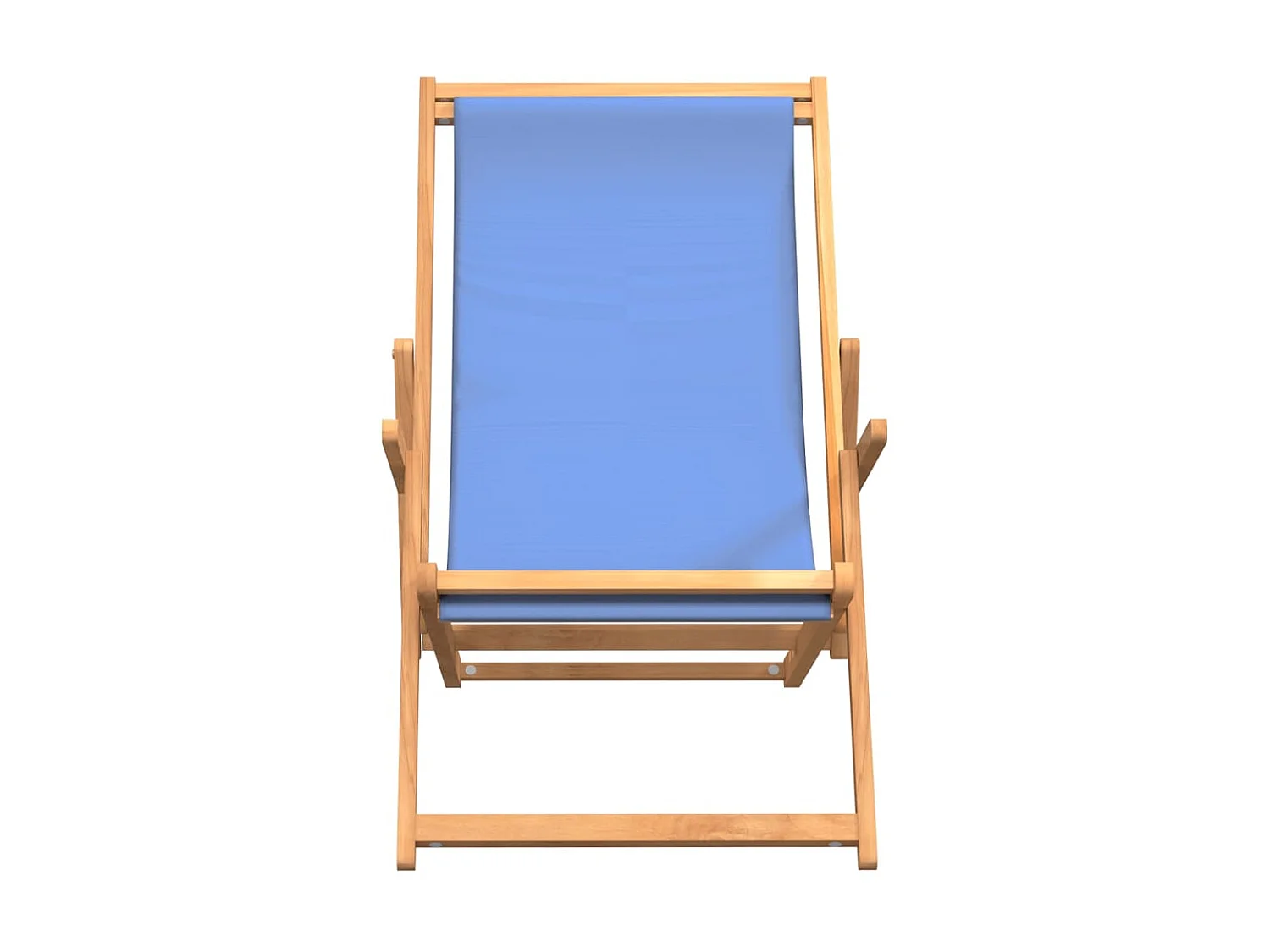 Bain de soleil pliable Bois de teck solide Bleu SEF87390