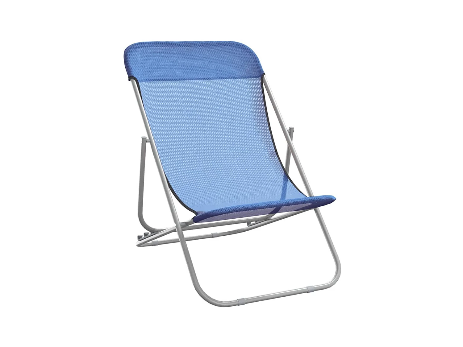 2 Pz Sedie Pieghevoli Blu in Textilene e Acciaio Verniciato CFW57724