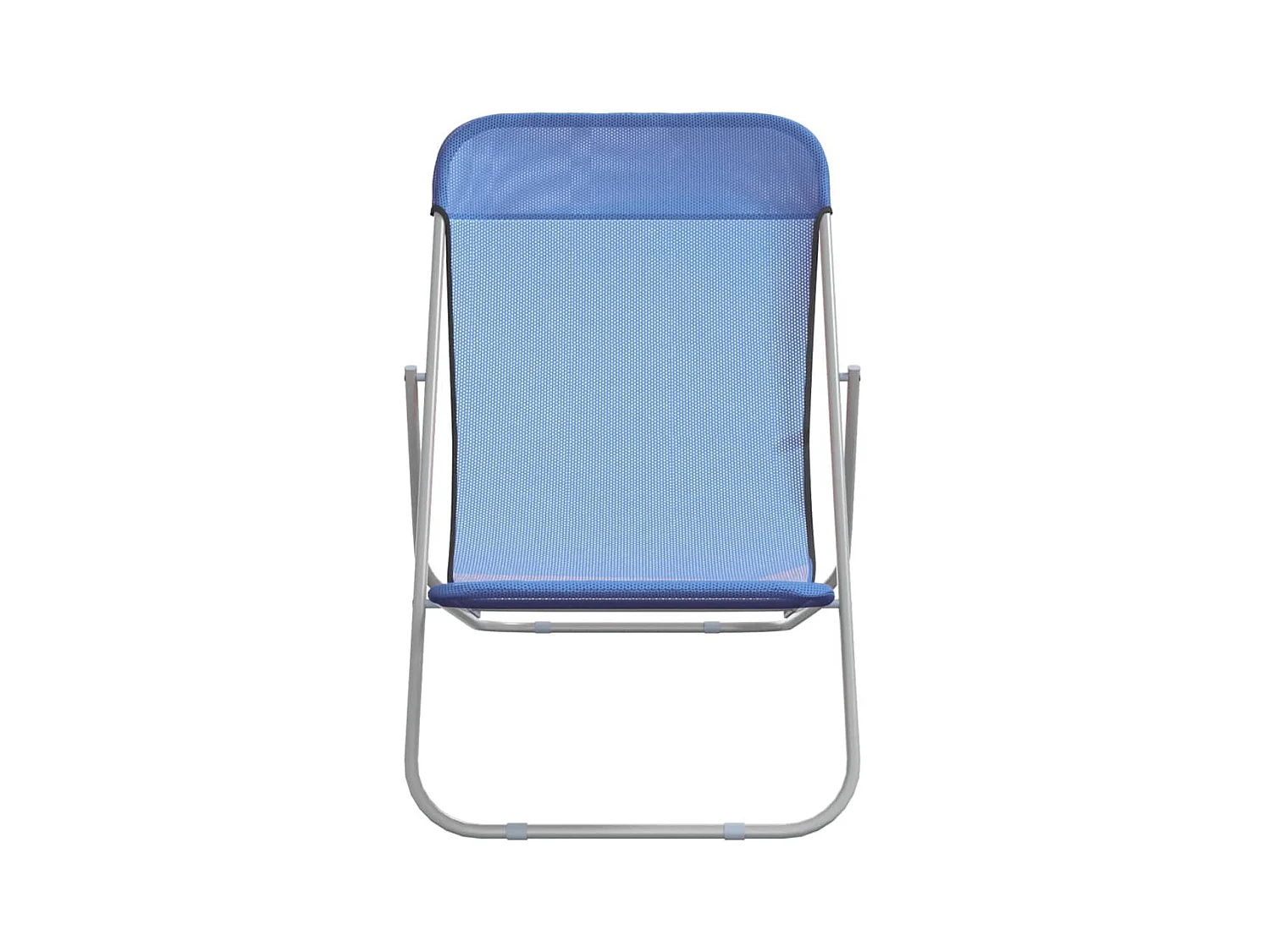 2 Pz Sedie Pieghevoli Blu in Textilene e Acciaio Verniciato CFW57724