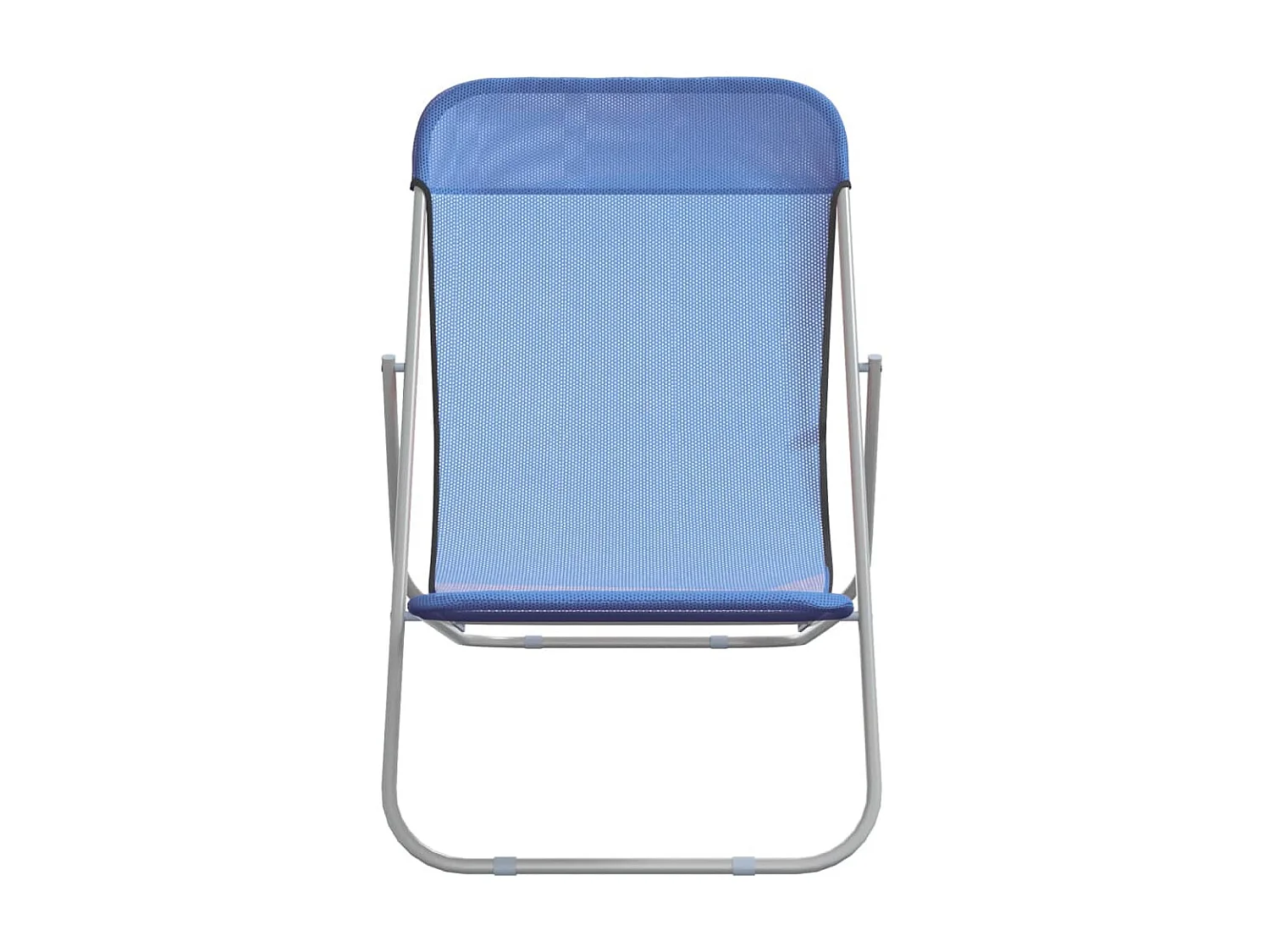 Bains de soleil pliantes 2pcs textilène acier enduit de poudre SEF93780