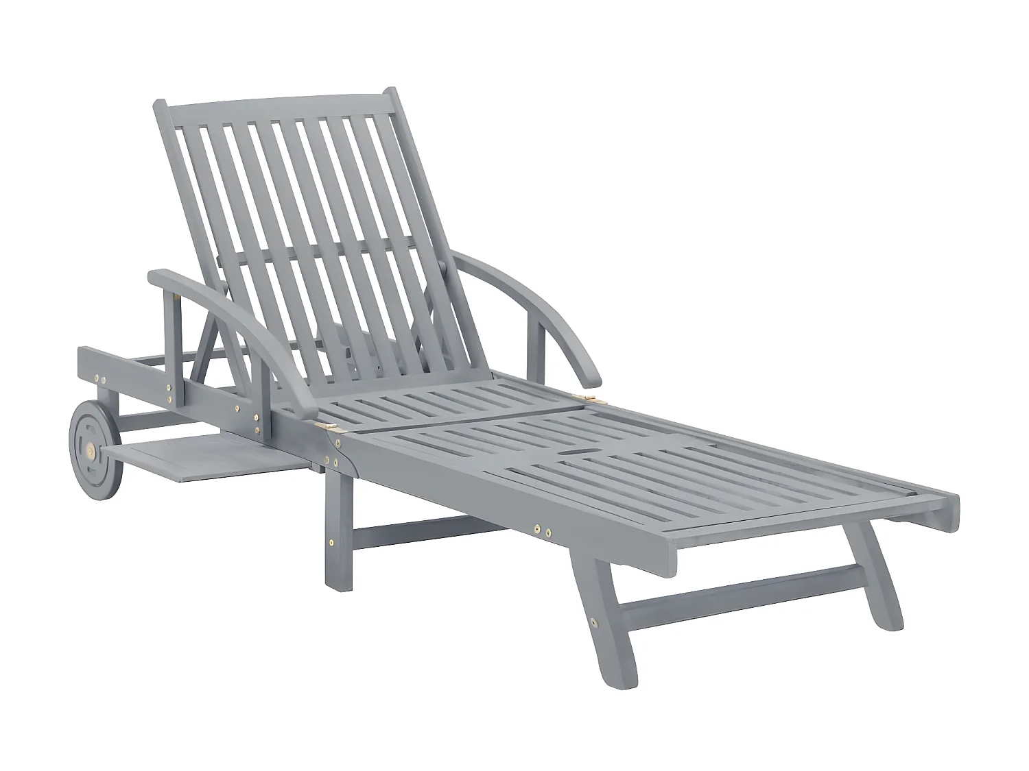 Bain de soleil de jardin avec coussin Bois d'acacia solide SEF35241