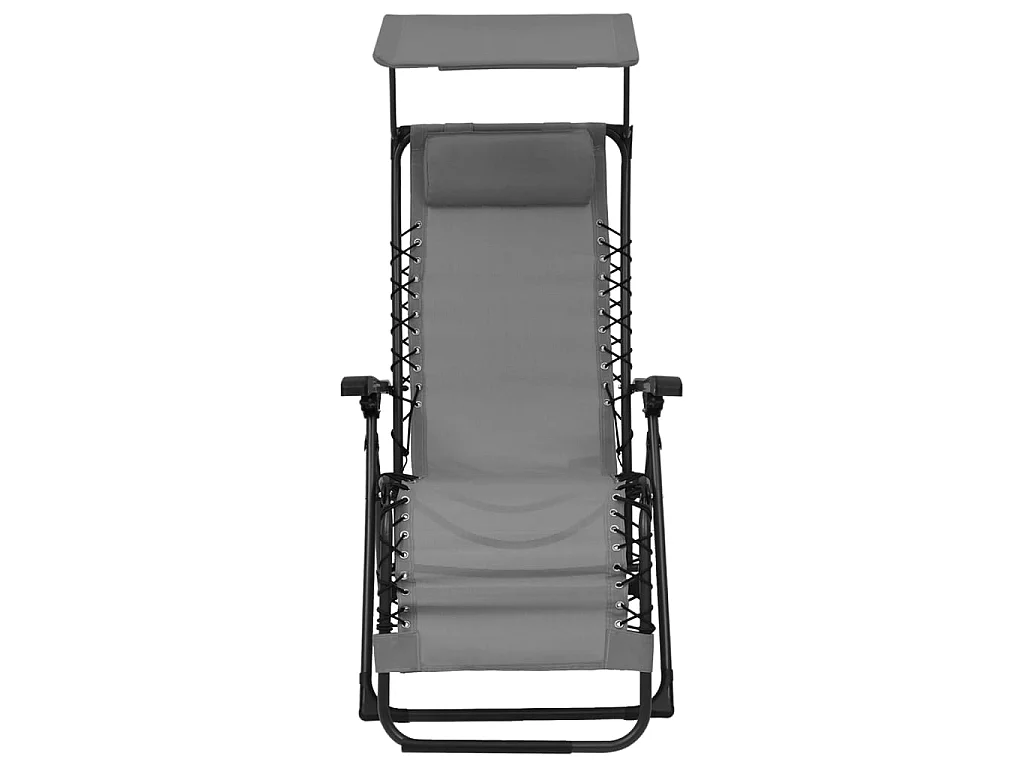 Bain de soleil pliable Textilène Gris SEF16228