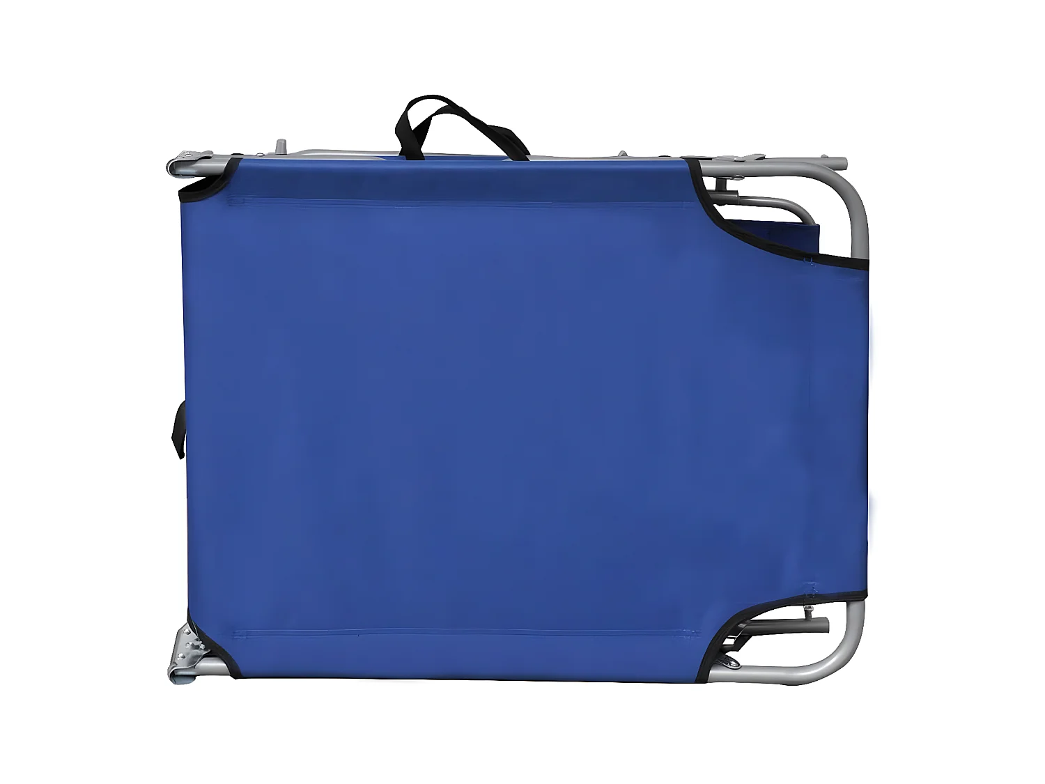 Ligbed inklapbaar met luifel aluminium blauw NL465867