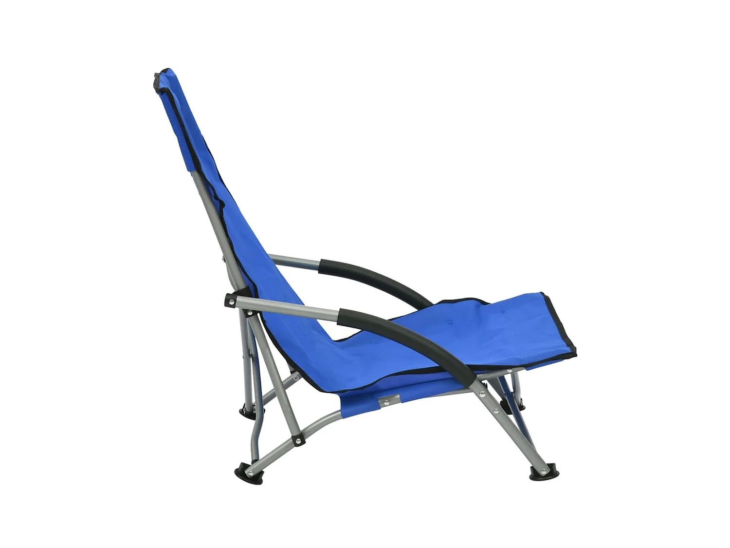 2 Pz Sedie da Spiaggia Pieghevoli in Tessuto Blu CFW91369