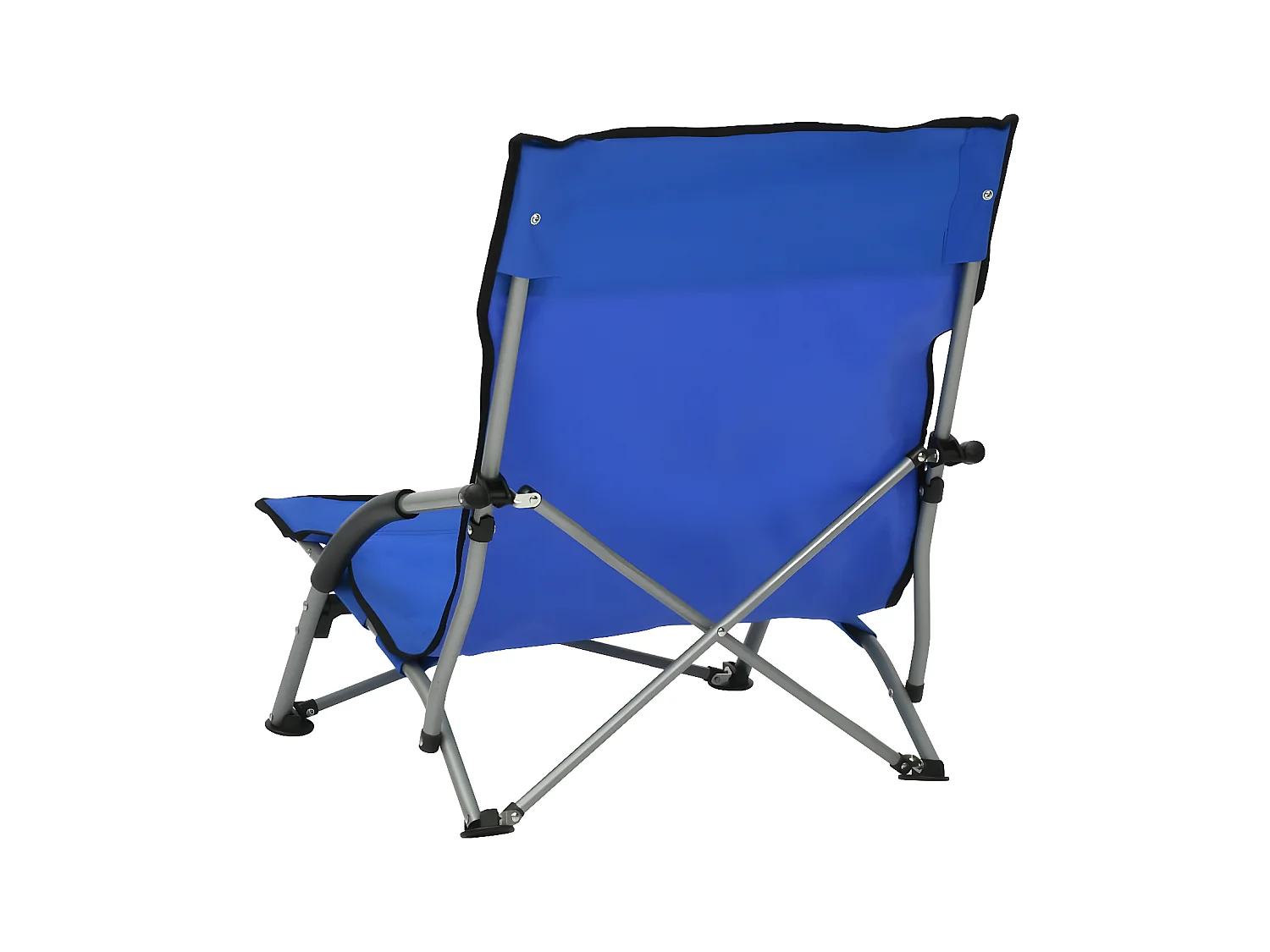 2 Pz Sedie da Spiaggia Pieghevoli in Tessuto Blu CFW91369