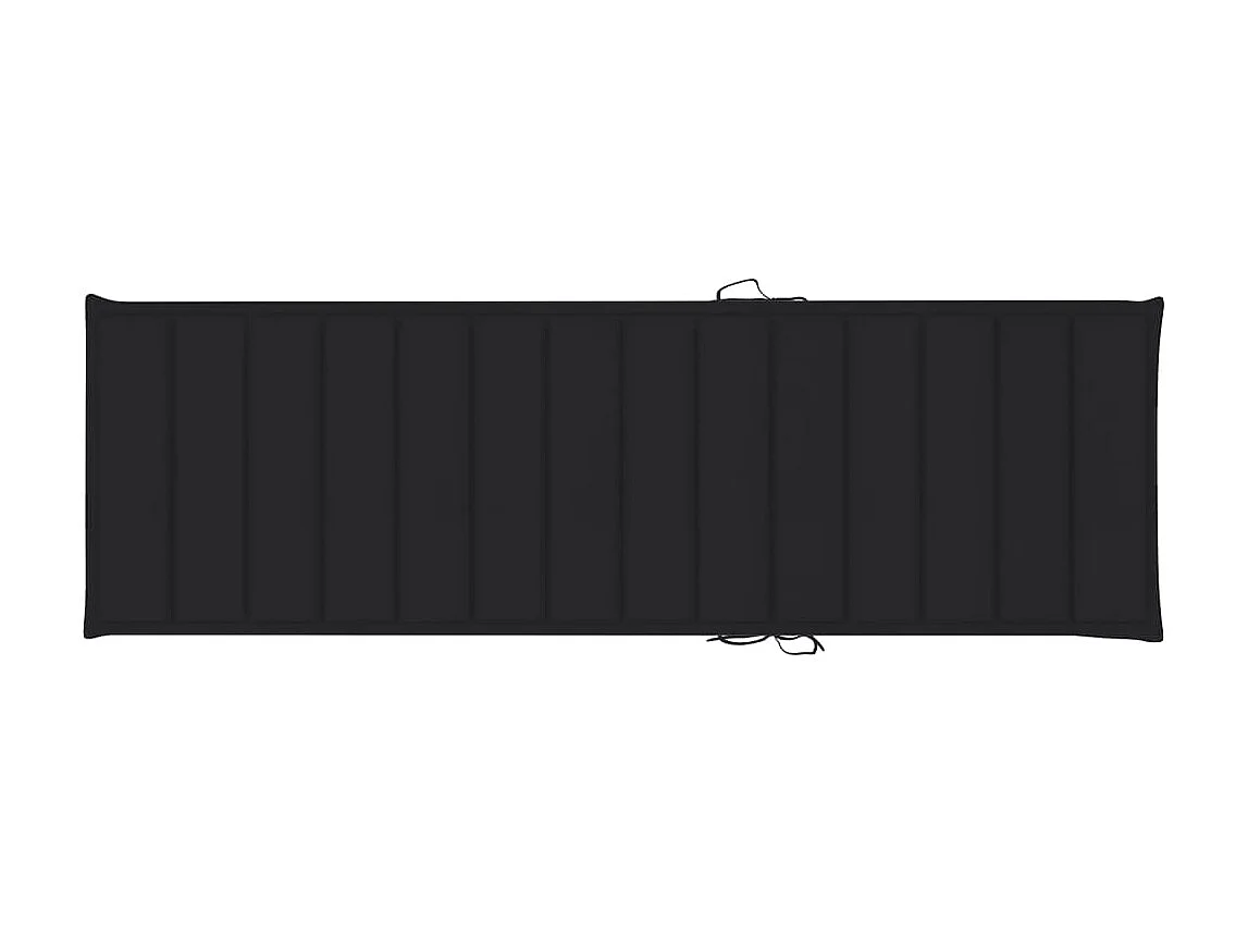 Tumbona de jardín con mesa y cojín de madera de pino impregnada ES77286