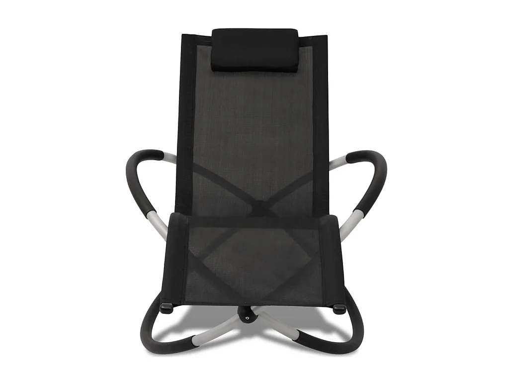 Ligbed voor buiten geometrisch zwart en grijs staal NL388721