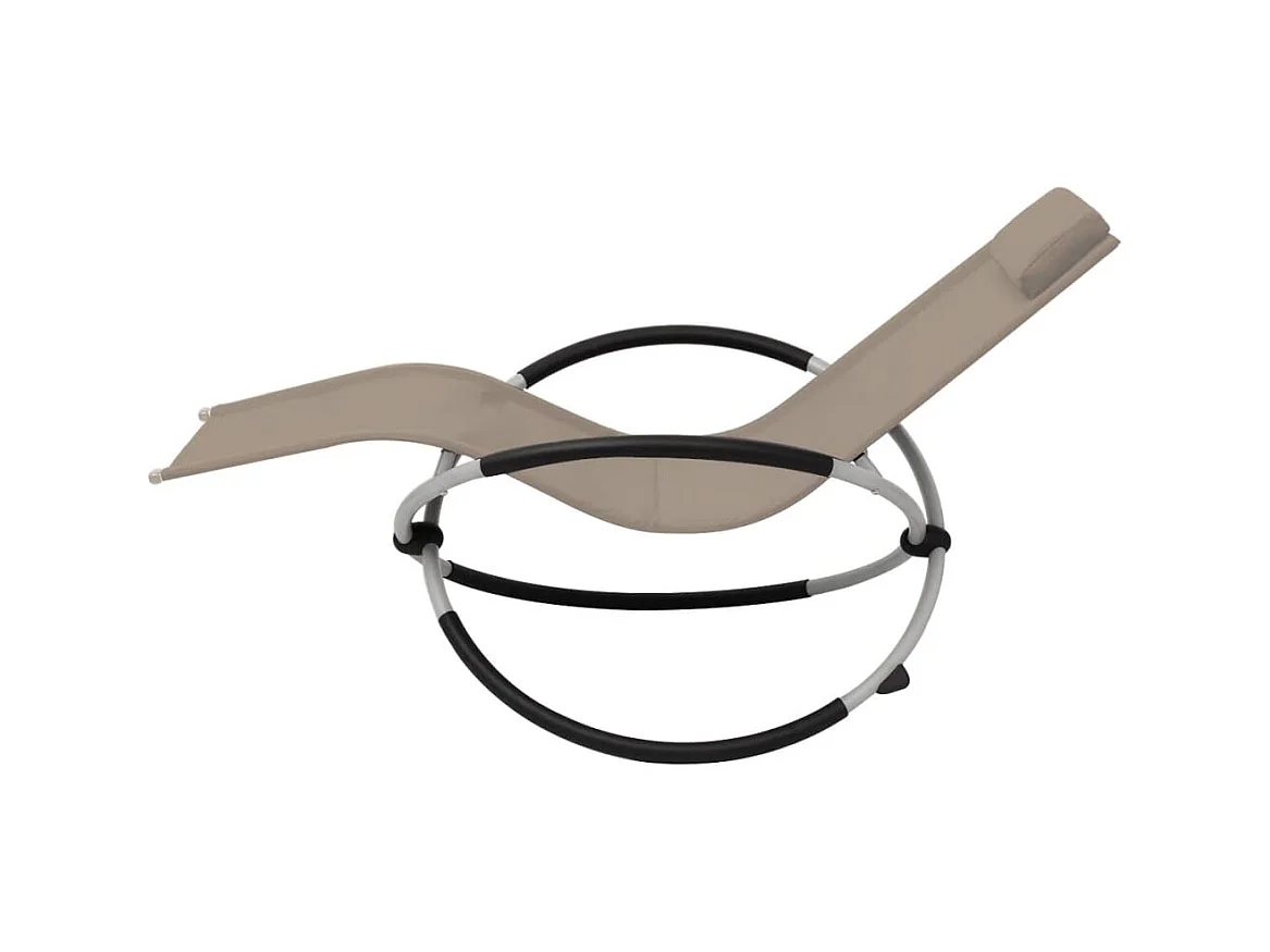 Tuinligbed geometrisch staal taupe NL601147